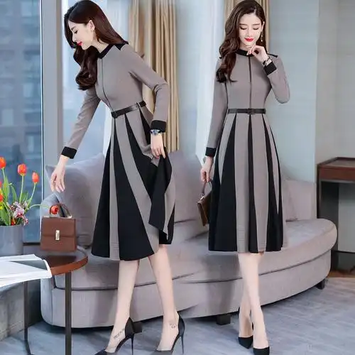 2019年新款女装春装衣服连衣裙气质春秋小个子群子舂季裙子春季潮