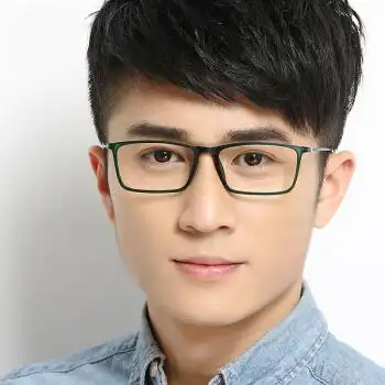 商务学生tr90乌钛架男款超轻近视眼镜眼镜框细边近视眼镜 亮黑镜框