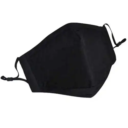 跨境外贸成人纯棉布黑色口罩男女可水洗防尘防风带鼻夹耳带可调节