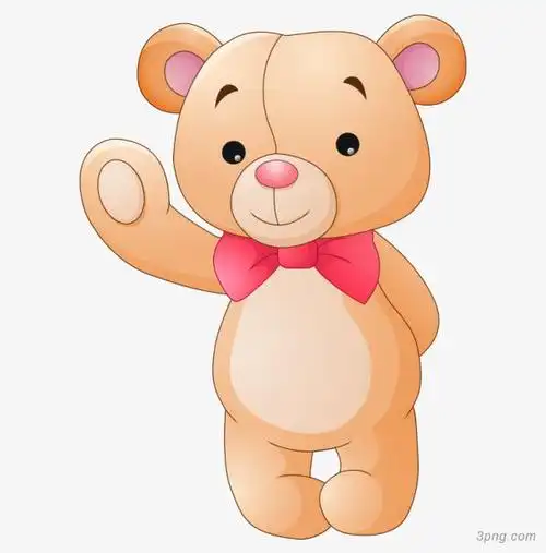 卡通手绘可爱泰迪熊png素材透明免抠图片其他元素
