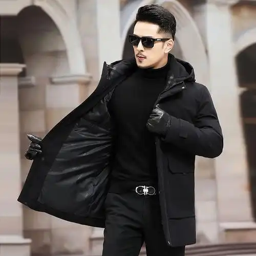 爸爸羽绒服加厚款中年男士冬装外套中老年人2022冬季新款爷爷衣服