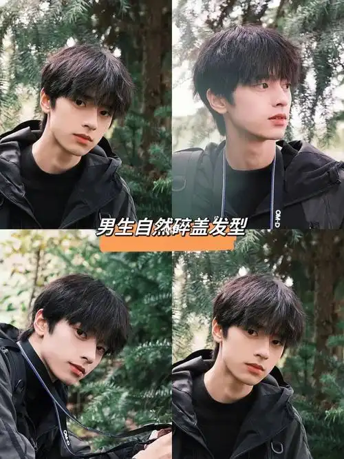 男生碎盖烫烫型不烫卷的发型阳光帅气