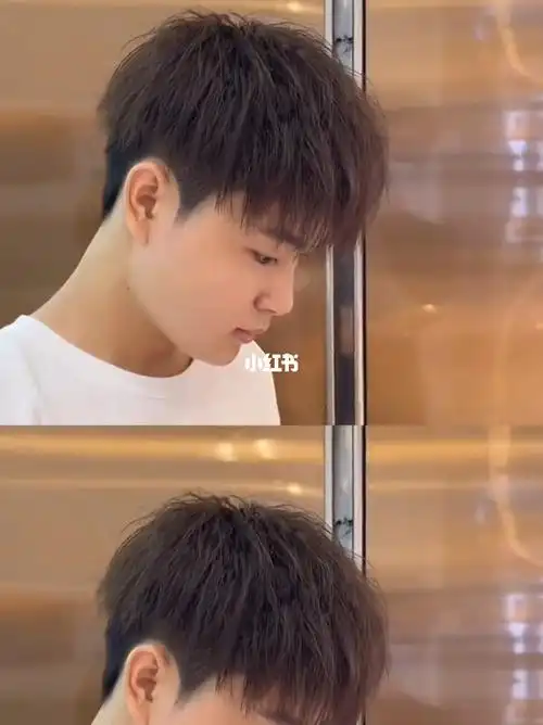 摩根烫蓬松帅气碎盖头男士发型推荐薯队长