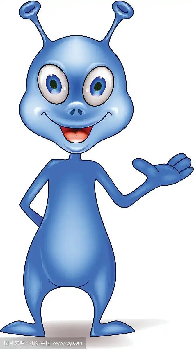 蓝色外星人卡通