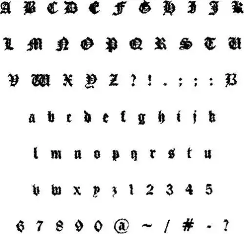 谁有哥特式文字的图片