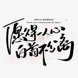 愿得一人心白首不分离手写字体