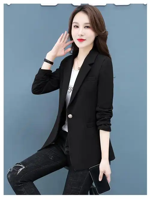 现货实拍 小西装外套女2024春秋新款休闲西服高级感秋季时尚套… - 17