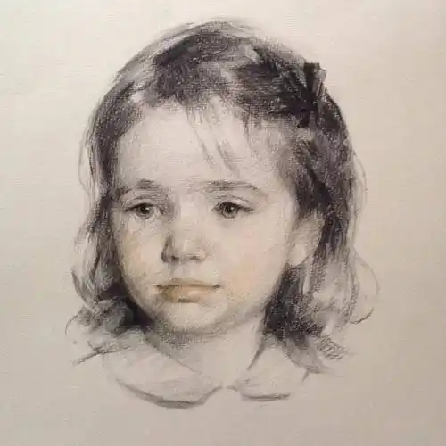 简洁灵动的素描把肖像画出了灵魂