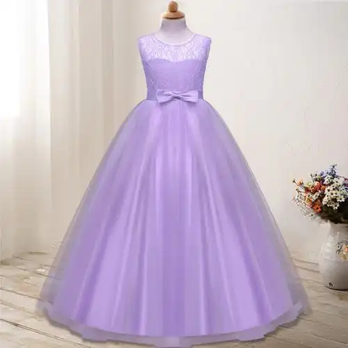 儿童公主裙花童婚纱晚礼服长裙女童蓬连衣裙新款演出服一件代发