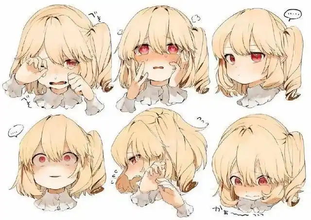 「绘画素材」各种人物表情的画法练习!