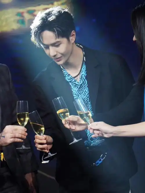 好帅王一博是我觉得喝香槟最帅的人
