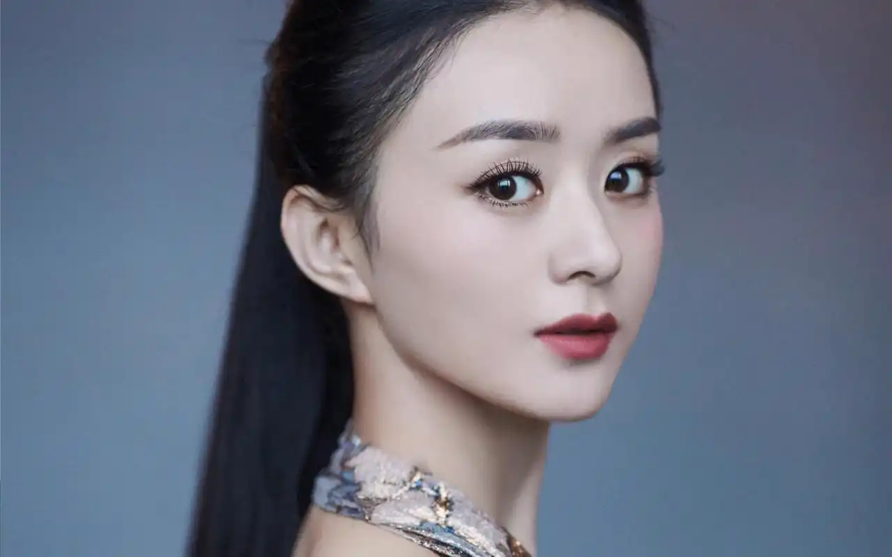 赵丽颖深v连衣裙性感图片桌面壁纸