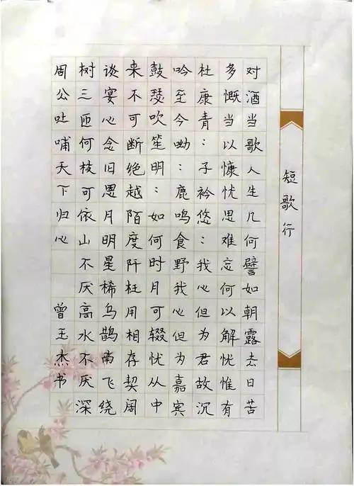 【暑期课程】硬笔书法速成报名了_作品选