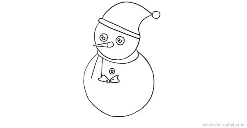 雪人简笔画画法图解