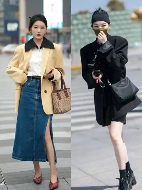 看时髦精的街拍造型,穿搭要素都在这里了!_外套_牛仔_时尚