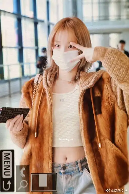 宋雨琦机场私服##宋雨琦回国录奔跑吧