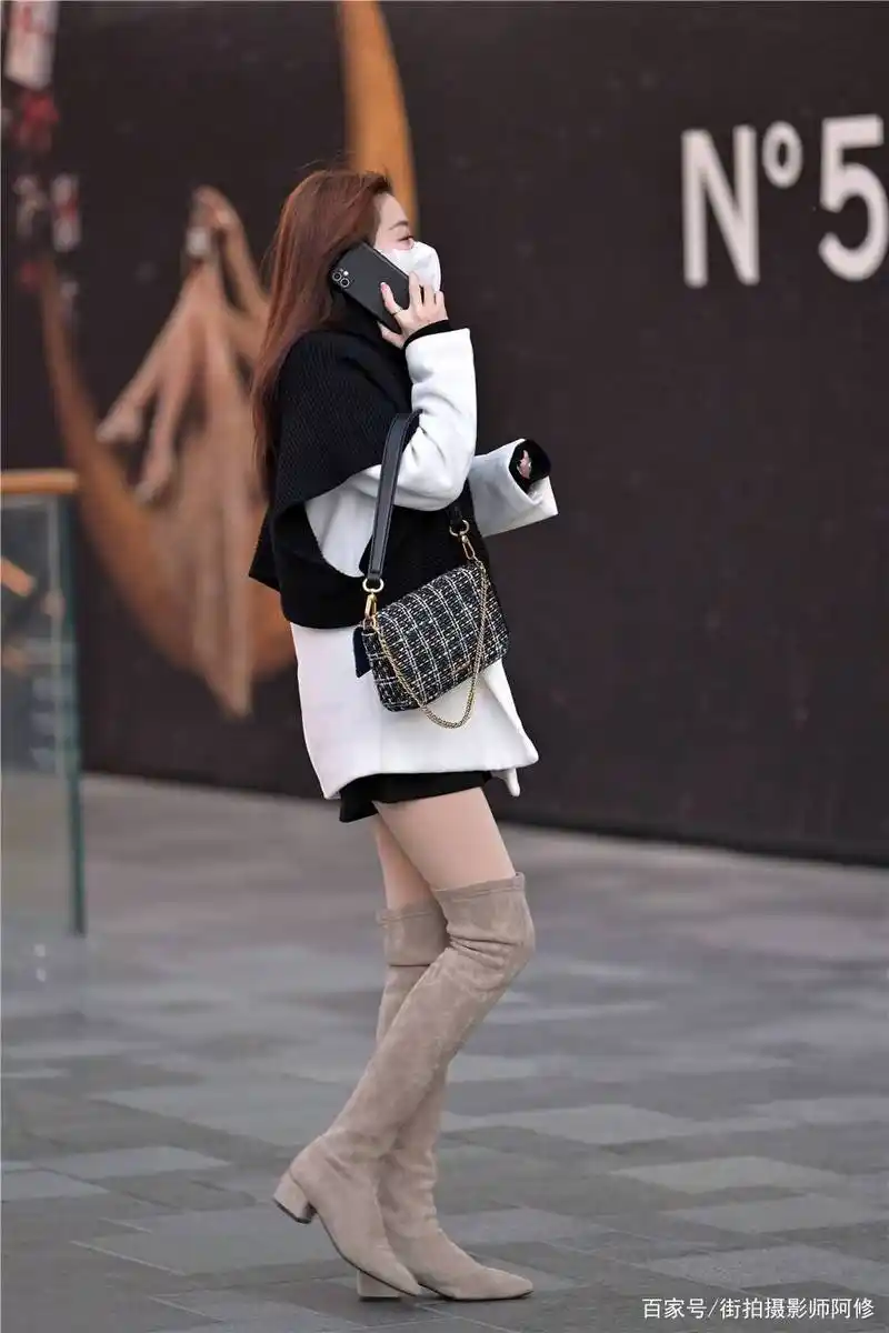 冬季适合过膝长靴,每个时尚美女,搭配出来搭风格都不一样