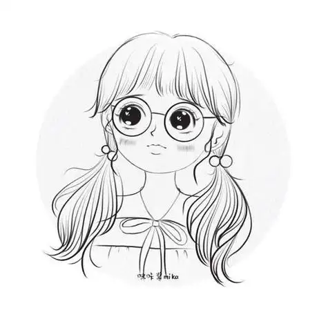 女生头像线稿头像图片扣扣乐园