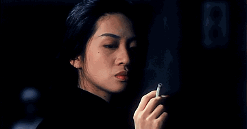 抽烟冷艳梅艳芳漂亮gif动图_动态图_表情包下载_soogif