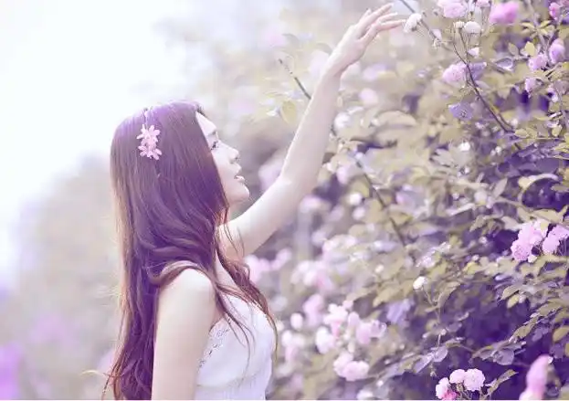 绝色美女气质写真 花海中的美女