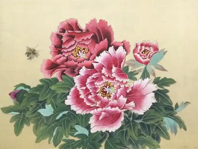 志伟2020年画的工笔牡丹