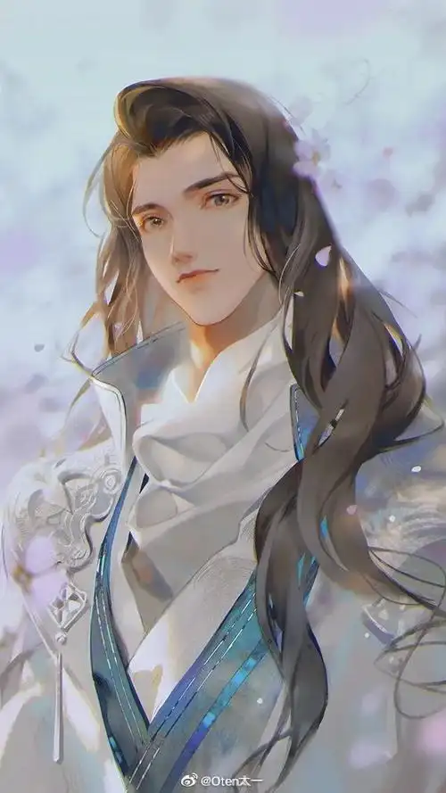 古风帅气男子插画风流自在优雅贵气