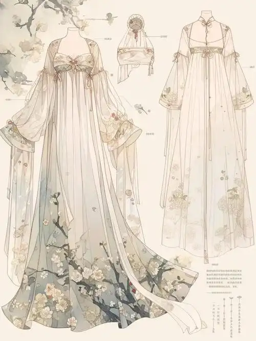 汉元素服饰效果图款式图|时尚|基金|麦昆|设计师|国产羽绒服_网易订阅