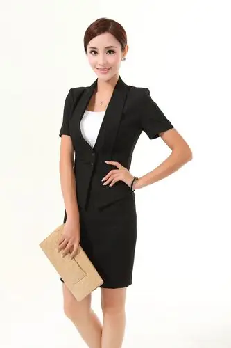新款秋装职业装女装套裙ol职业套装时尚工作服套装短袖 一件代发