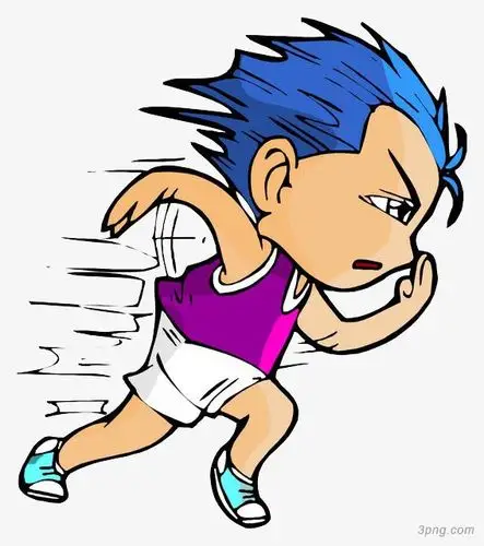 跑步男孩png素材透明免抠图片装饰效果