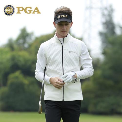 美国pga 高尔夫马甲 男士秋冬季保暖外套 上衣服装男装立领设计