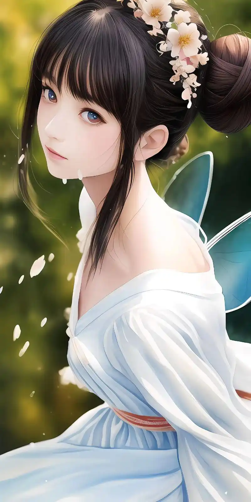 (4k全面屏壁纸)古风少女.#二次元 3d古风美女壁纸系列# - 抖音