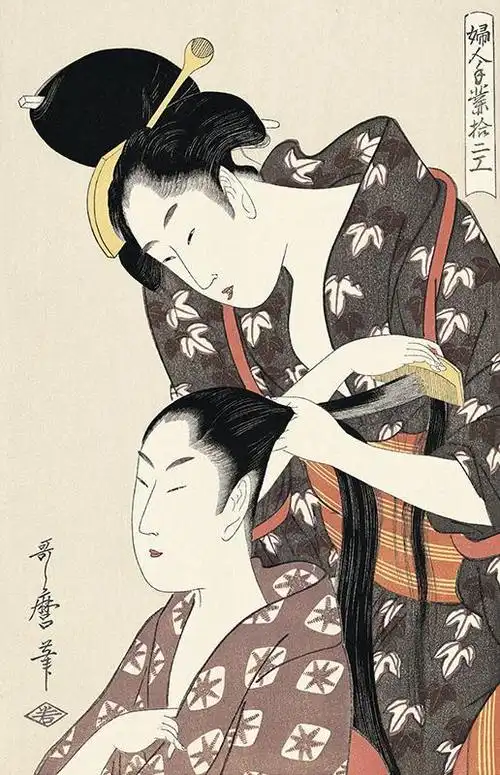 日本浮世绘女人图(铃木春信)