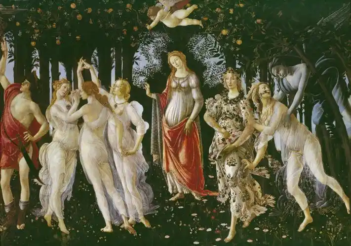 油画高清大图0064文艺复兴大师波提切利绘画专辑春17331x12193pxtif