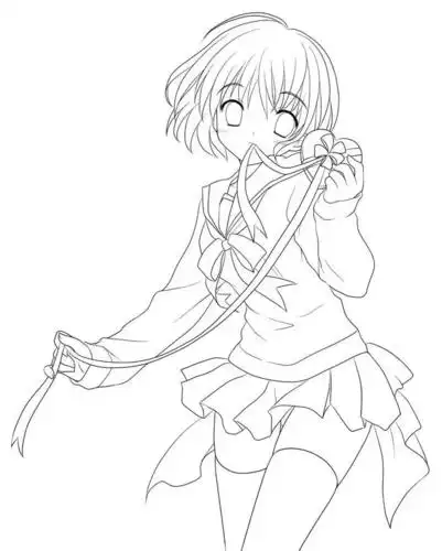 线稿,少女线稿,素描唯美动漫美女图片——请原文阅读返回搜狐,查看