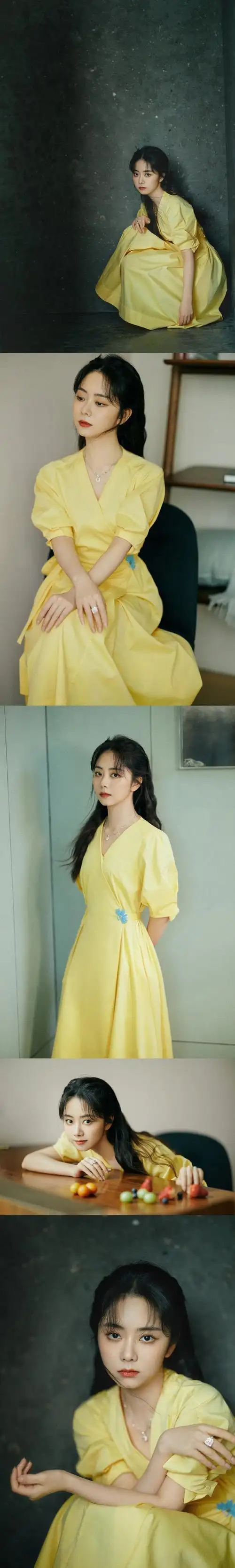 谭松韵一组写真分享甜美长相给造型加分是小公主没错啦