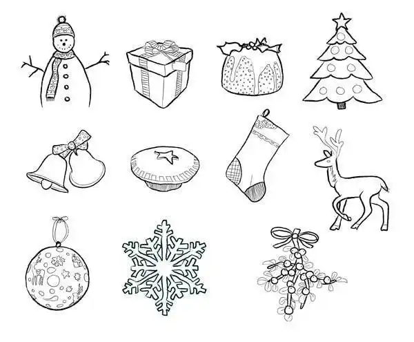 圣诞节简笔画 圣诞节简笔画图片 - 第 2 - 水彩迷