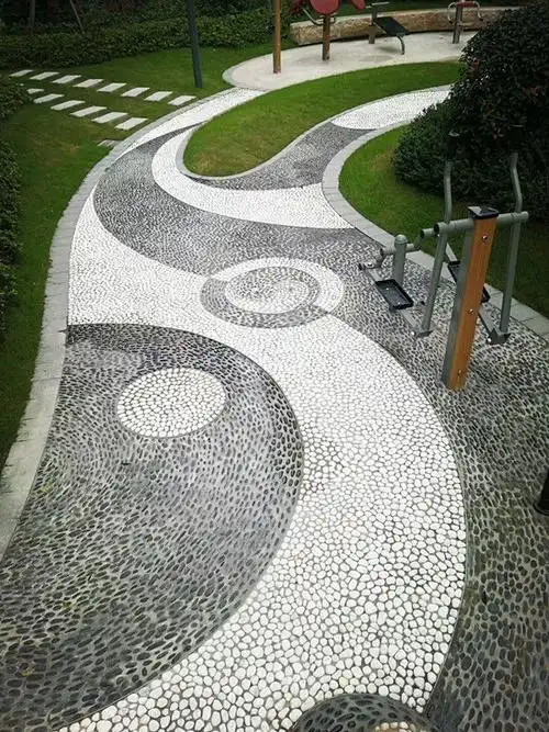 金陵五洲牌抛光鹅卵石雨花石铺路景观设计