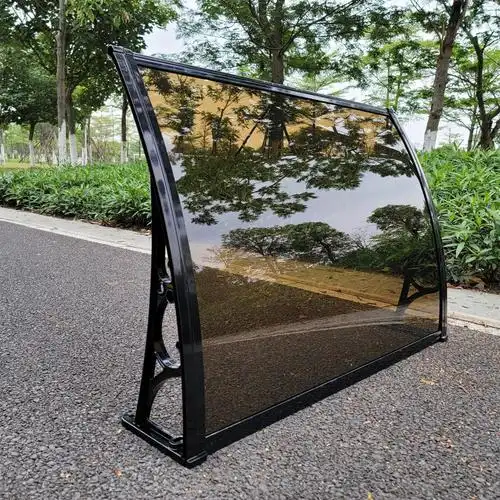 铝合金雨棚户外庭院家用雨搭窗户无声防雨篷屋檐挡雨板阳台遮阳蓬加厚