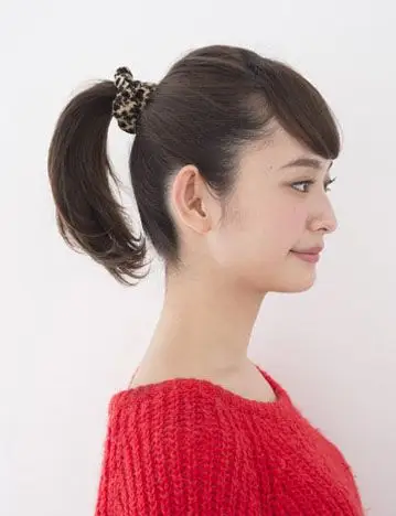 短发怎么扎高马尾好看图解,扎马尾图片,发型图片