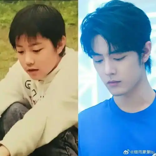 看了一组肖战小时候的照片,这眉眼,从小到大都没怎么变过[大笑]#肖战