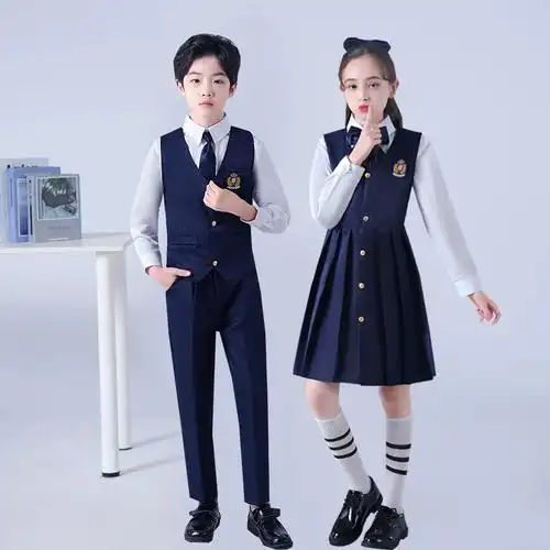 中小学生朗诵演出服诗歌演讲比赛主持人礼服儿童大合唱团表演服装 -