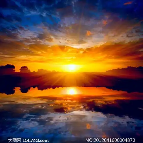 大图首页 高清图片 自然风景 > 素材信息        蓝天白云下的湖水