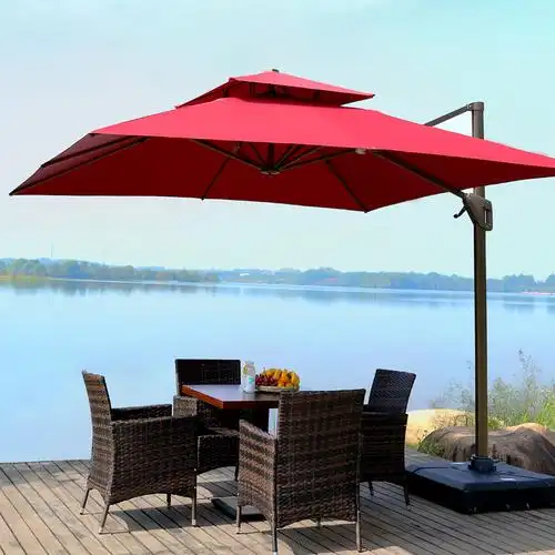 户外遮阳伞庭院伞罗马伞大太阳伞摆摊室外防晒商用别墅露台阳台伞