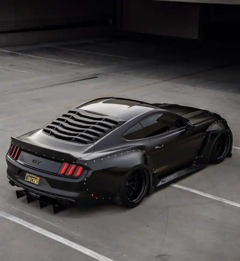 福特野马改装——外国人自改野马,黑武士版本