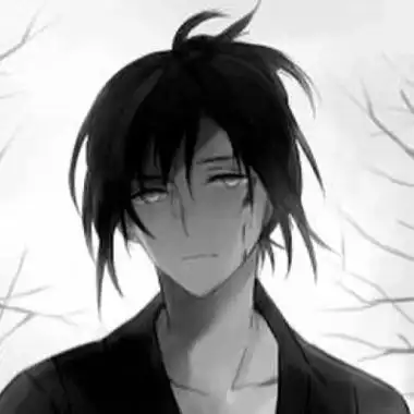 高冷帅气的黑白动漫男头,卡通头像图片