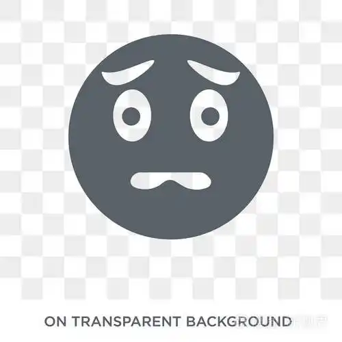 担心表情符号担心表情符号设计概念从表情符号收集透明背景上的简单