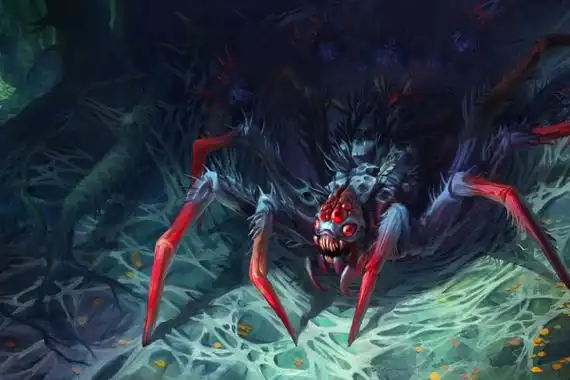 dota2绝活哥笔下的育母蜘蛛,占线拔塔单杀,敌方野区是我家