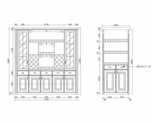 我要自学网cad衣柜的三视图教程