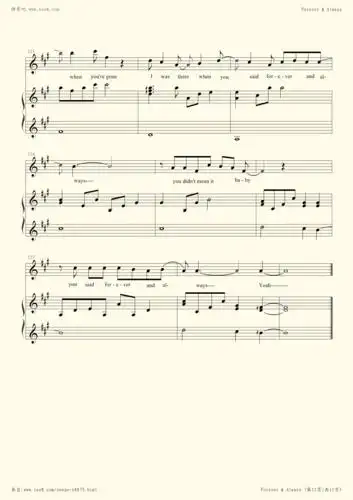 forever & always-taylor swift小提琴谱