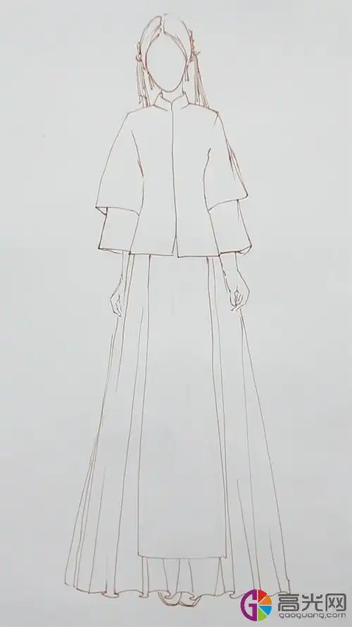 秀禾服新娘装怎么画